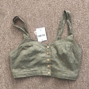 Button up crop top